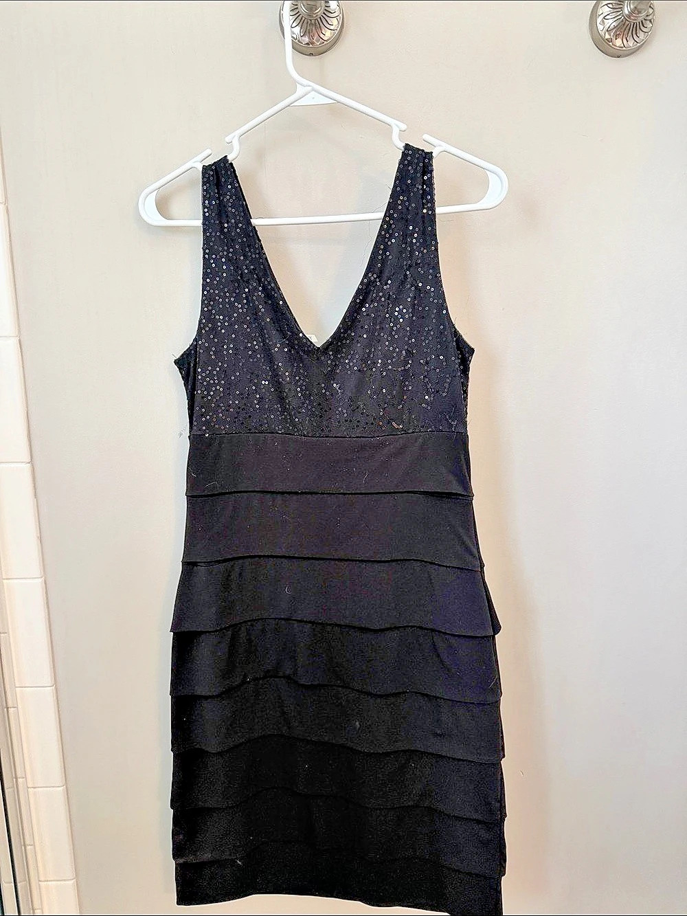 Studio Y Black Sequin Mini Dress
